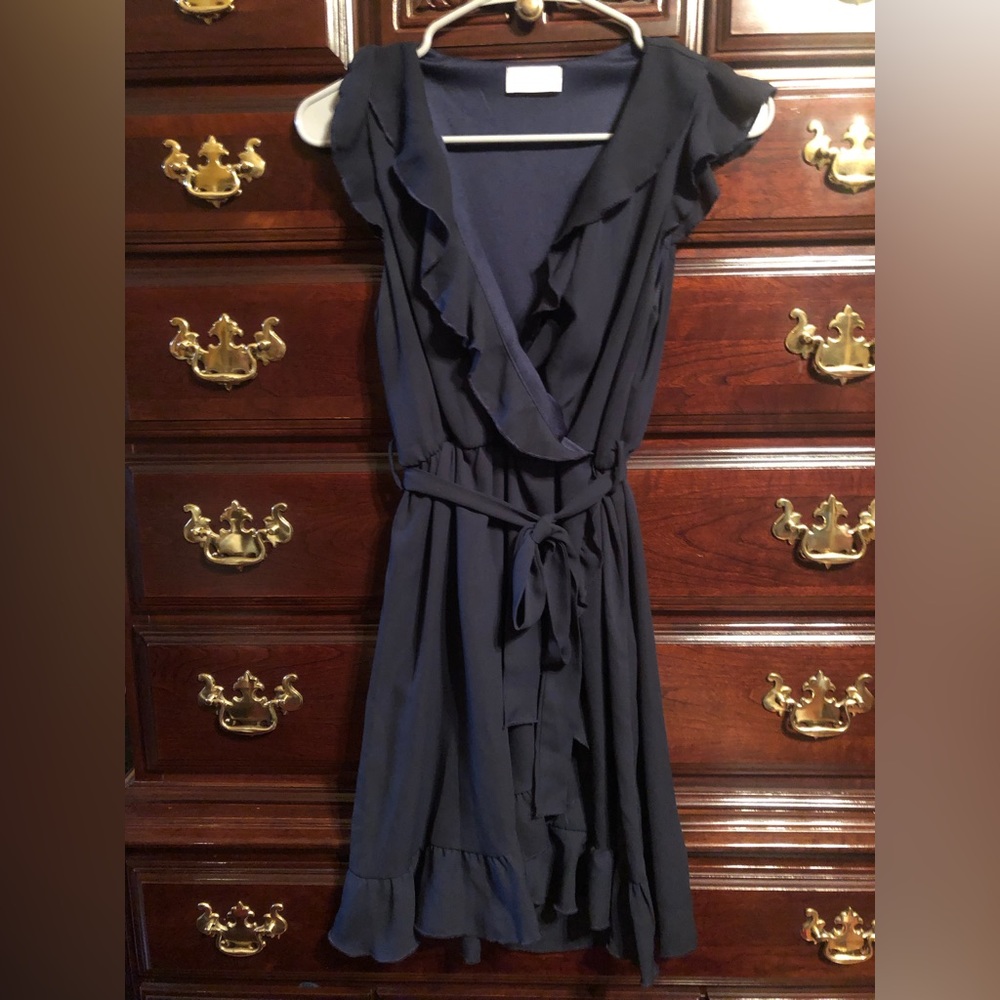 Pink Lily Navy Dress, Size Small